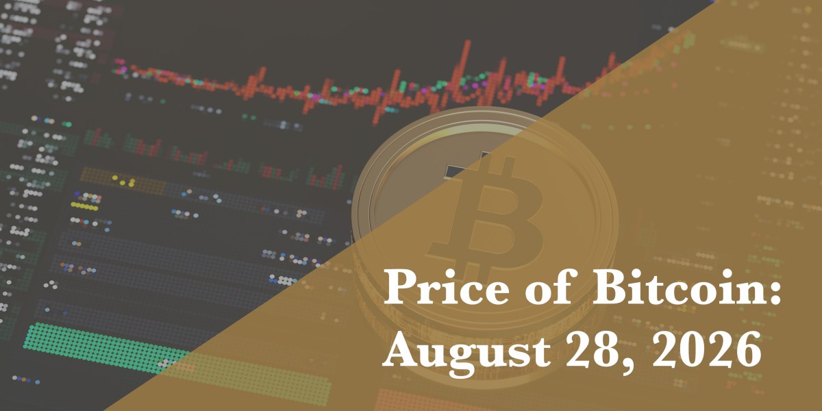 Current price of Bitcoin for Aug. 28, 2026