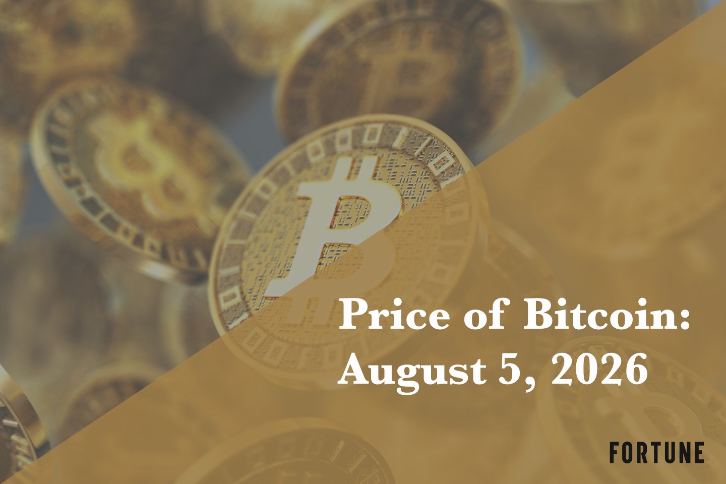 Current price of Bitcoin for Aug. 5, 2026