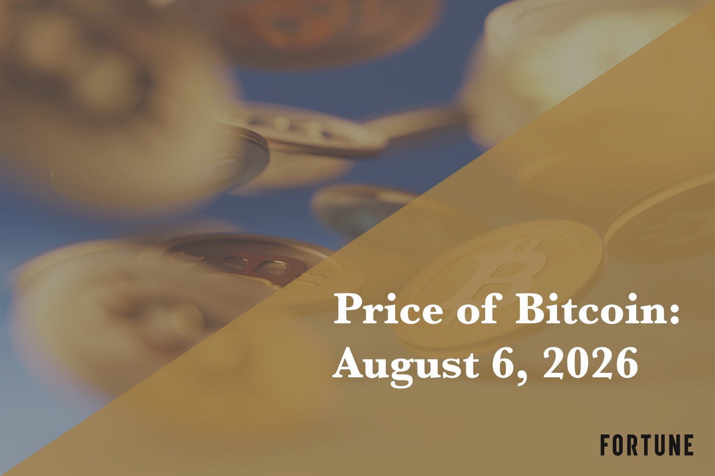Current price of Bitcoin for Aug. 6, 2026