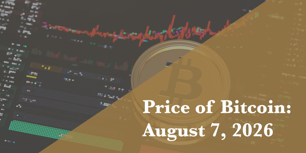 Current price of Bitcoin for August 7, 2026