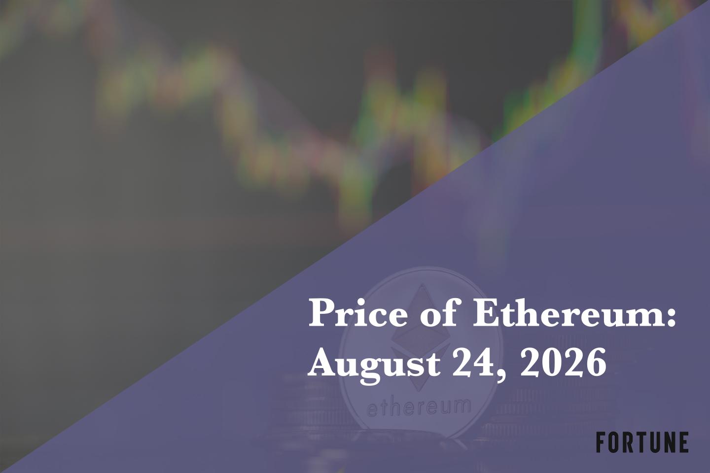 Current price of Ethereum for Aug. 24, 2026