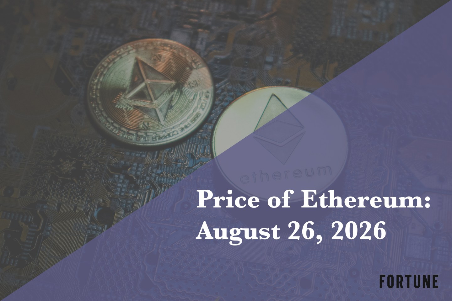 Current price of Ethereum for Aug. 26, 2026