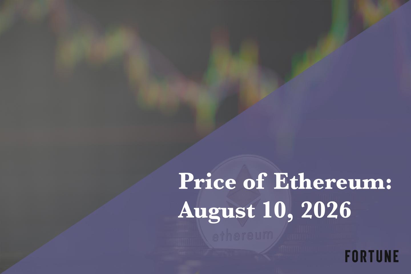 Current price of Ethereum for August 10, 2026