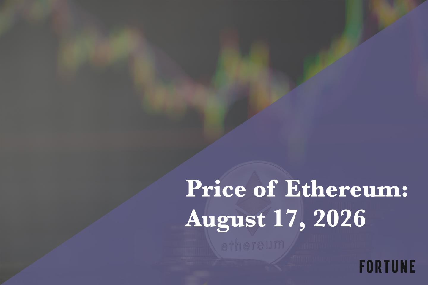 Current price of Ethereum for Aug. 17, 2026