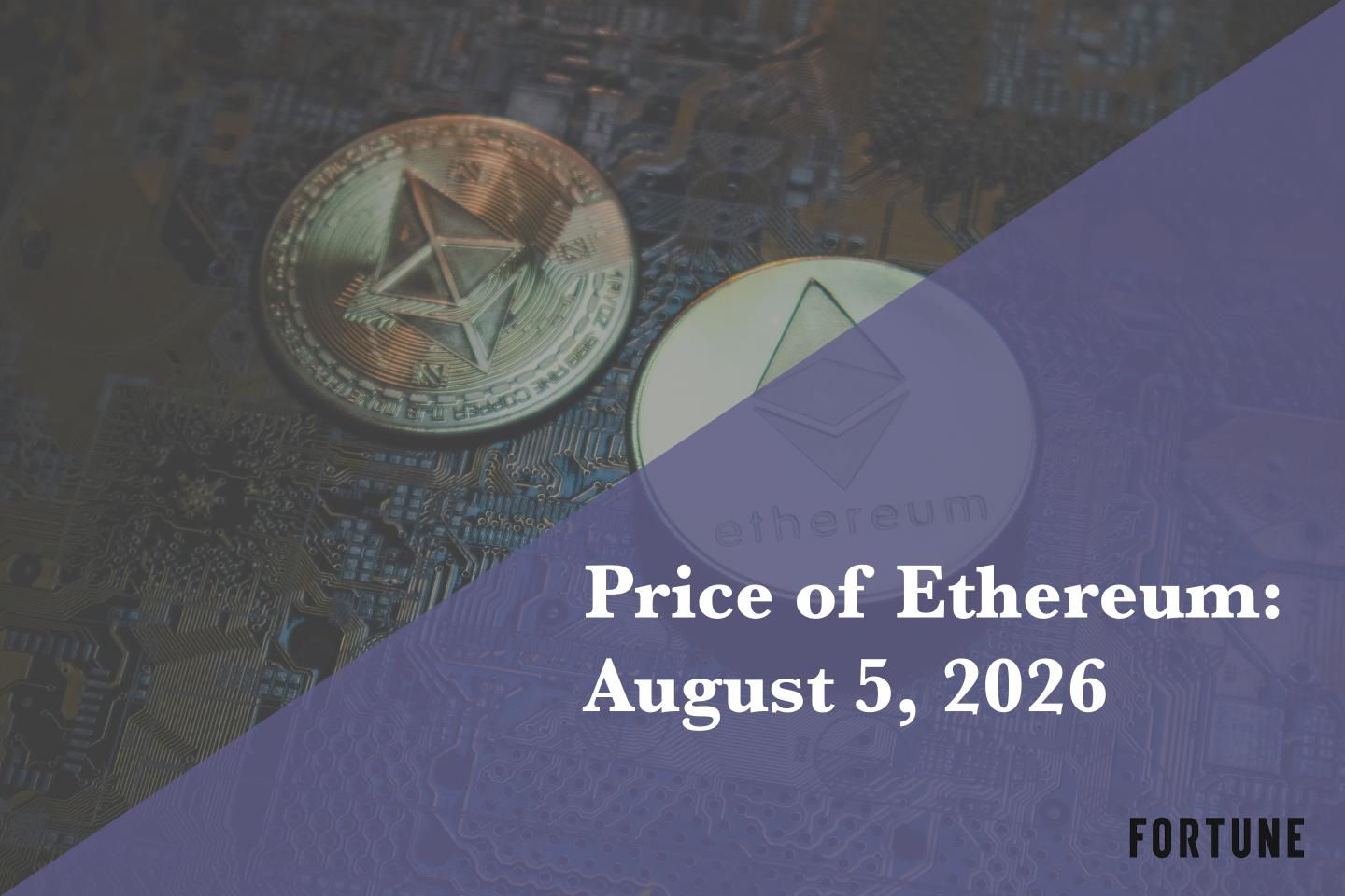 Current price of Ethereum for Aug. 6, 2026
