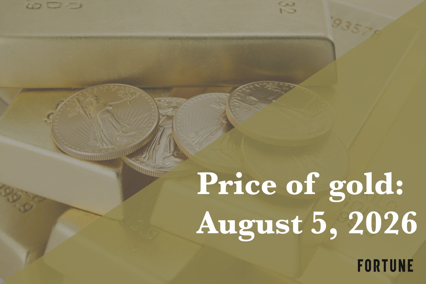 Current price of gold as of August 5, 2026