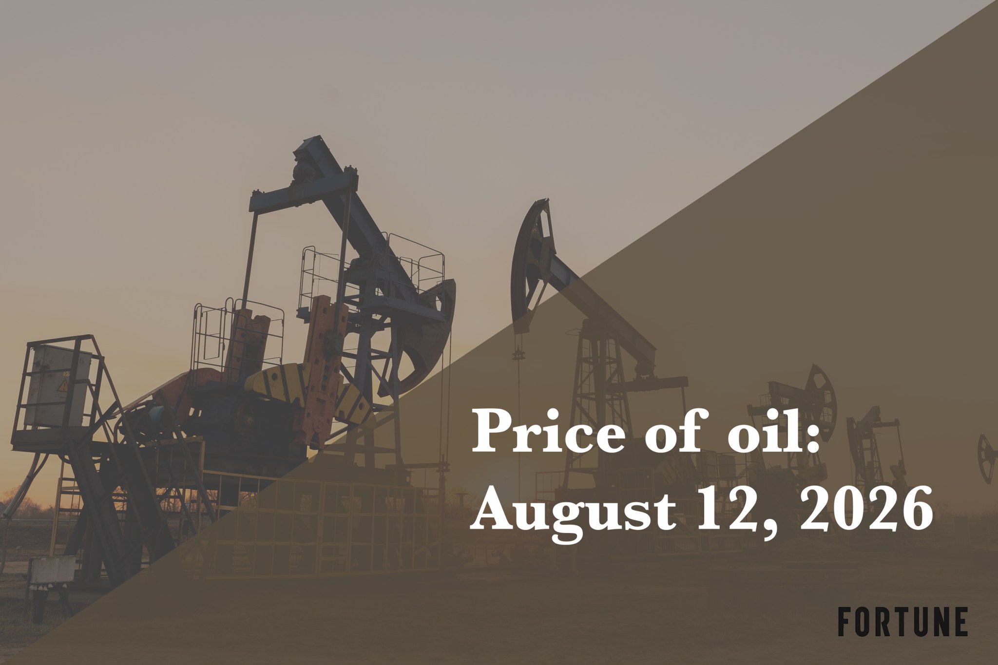 Current price of oil as of August 12, 2026