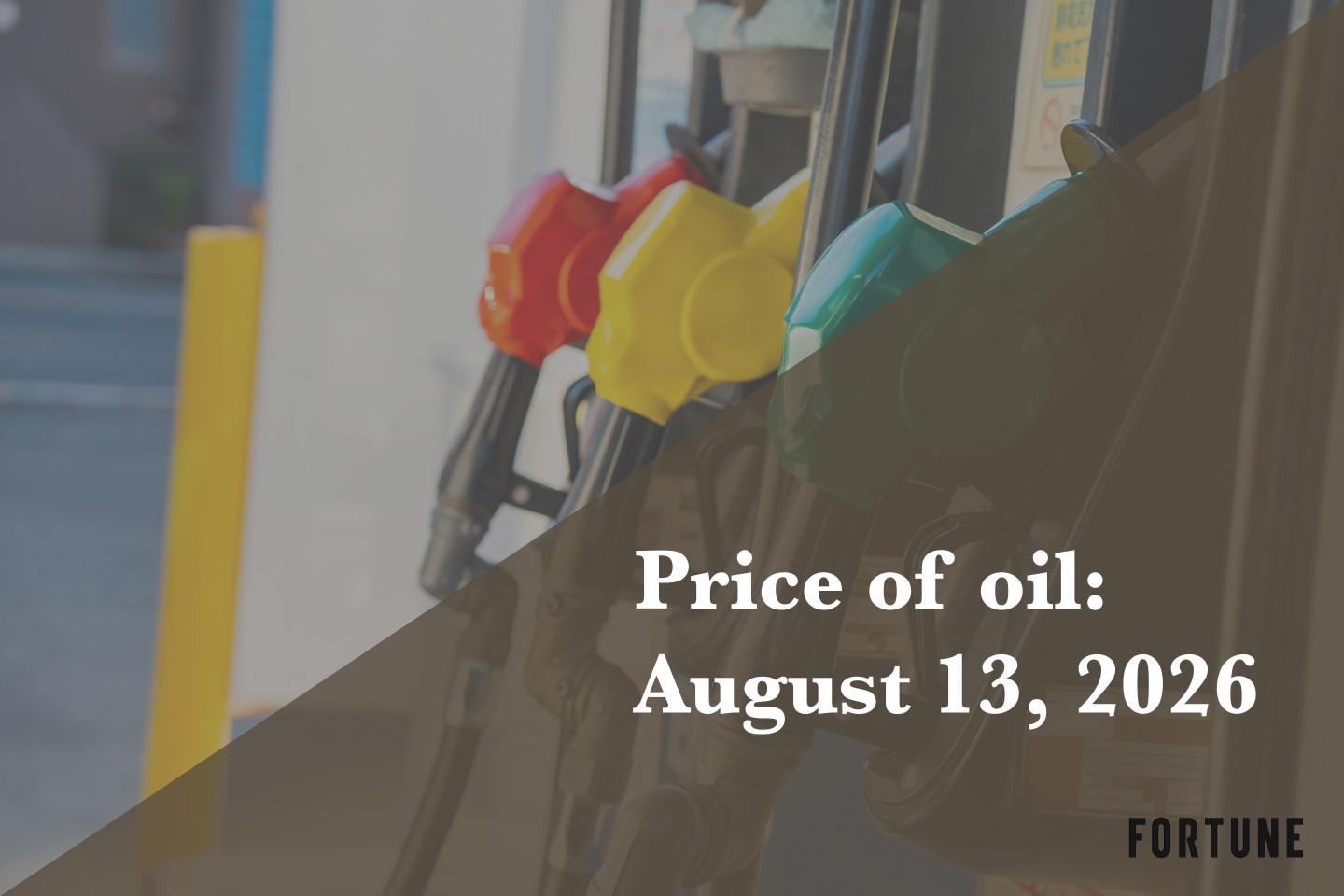 Current price of oil as of Aug. 13, 2026