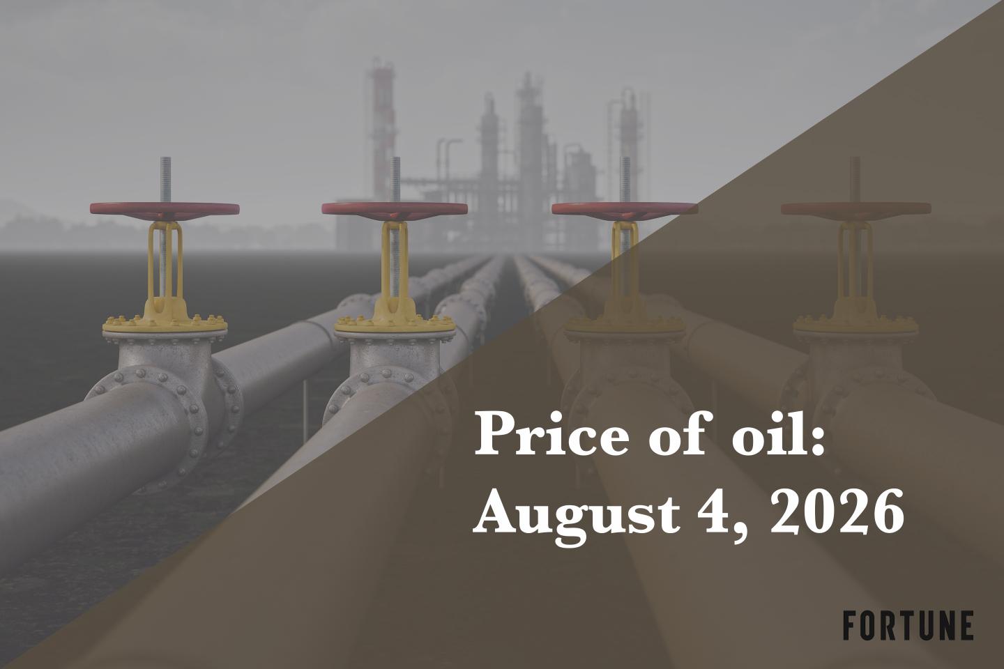 Current price of oil as of August 4, 2026