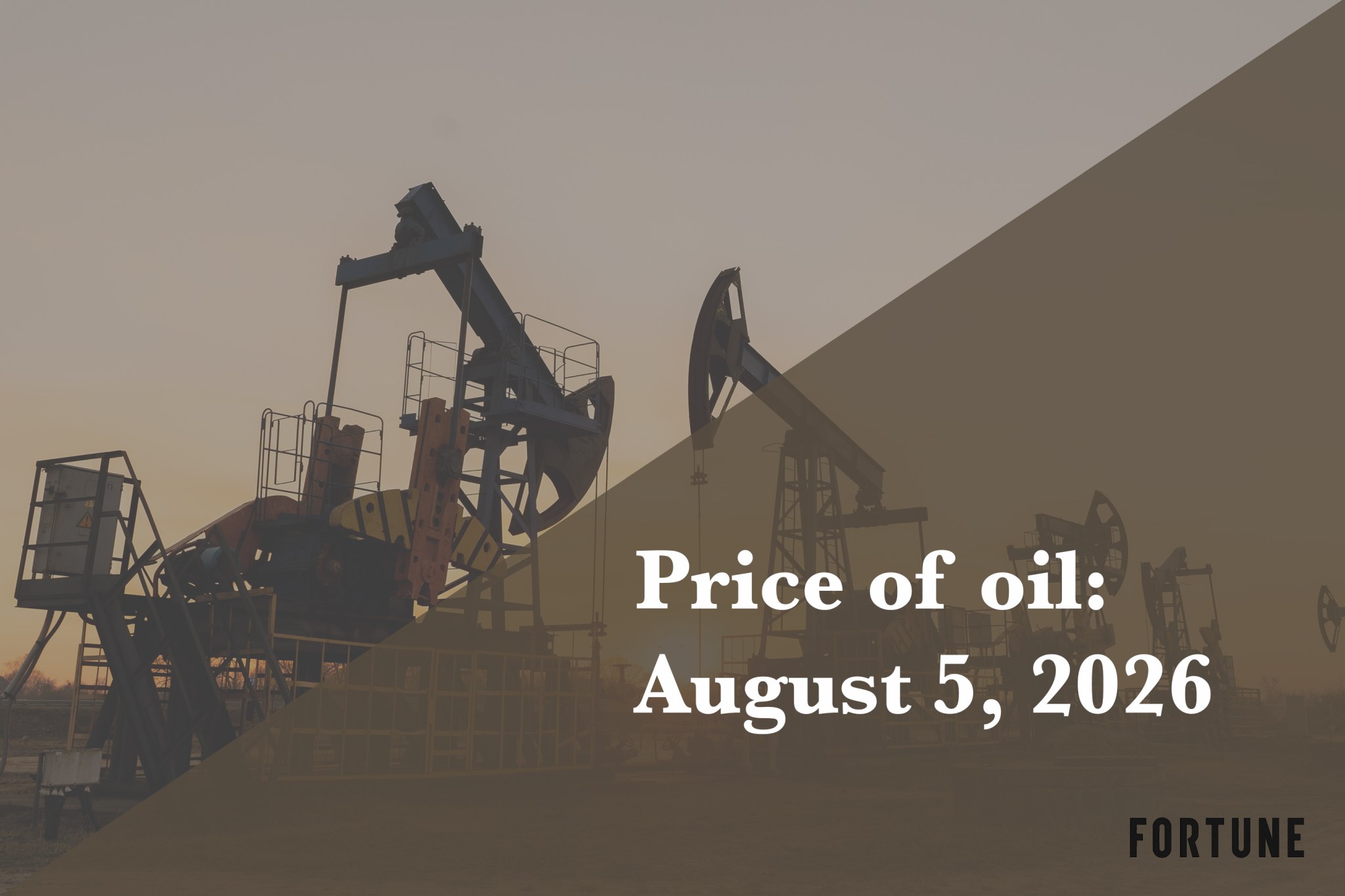 Current price of oil as of August 5, 2026