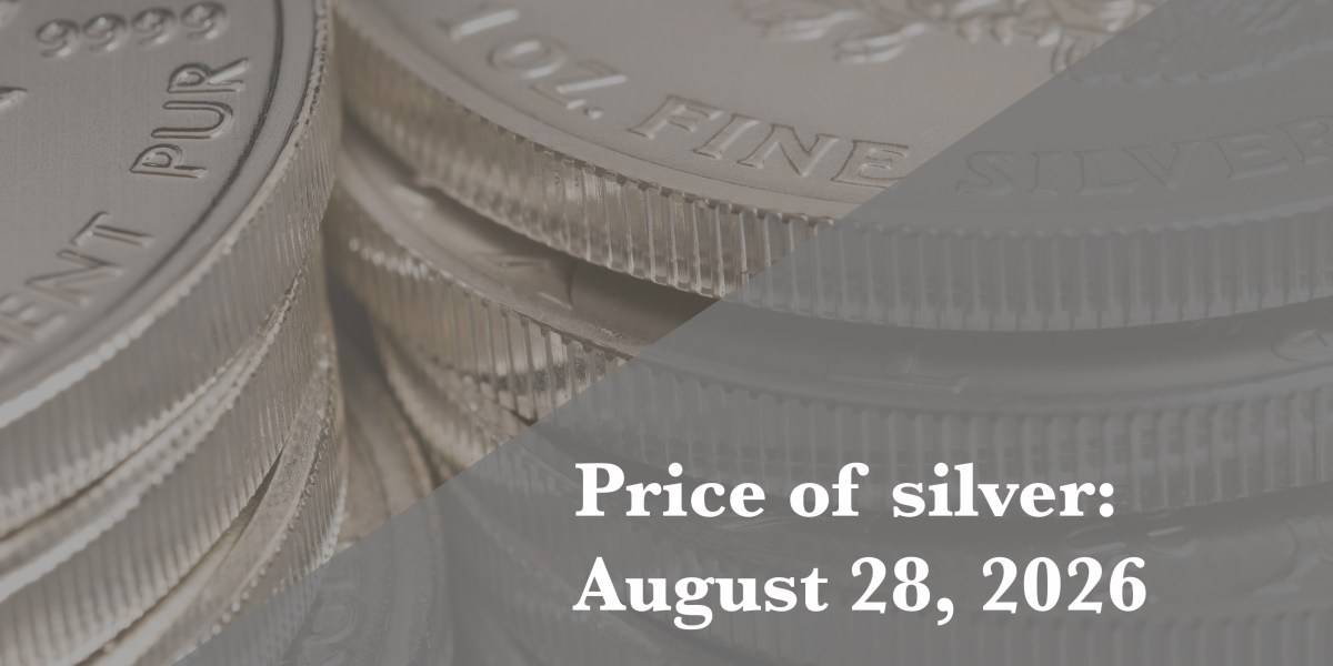 Current Price of Silver as of Friday, Aug. 28, 2026
