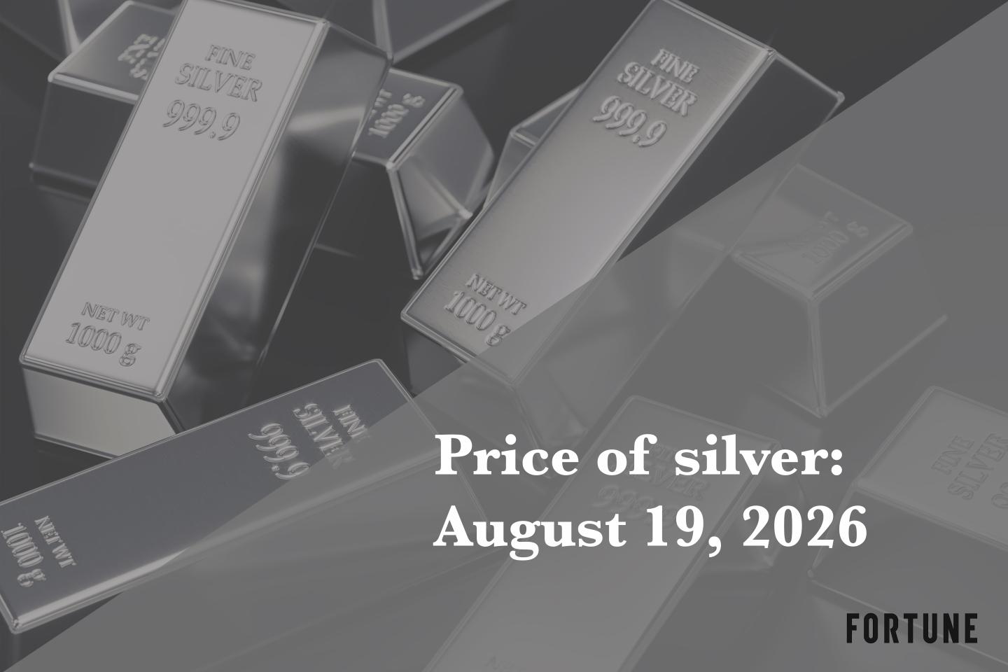 Current price of silver as of Wednesday, Aug. 19, 2026
