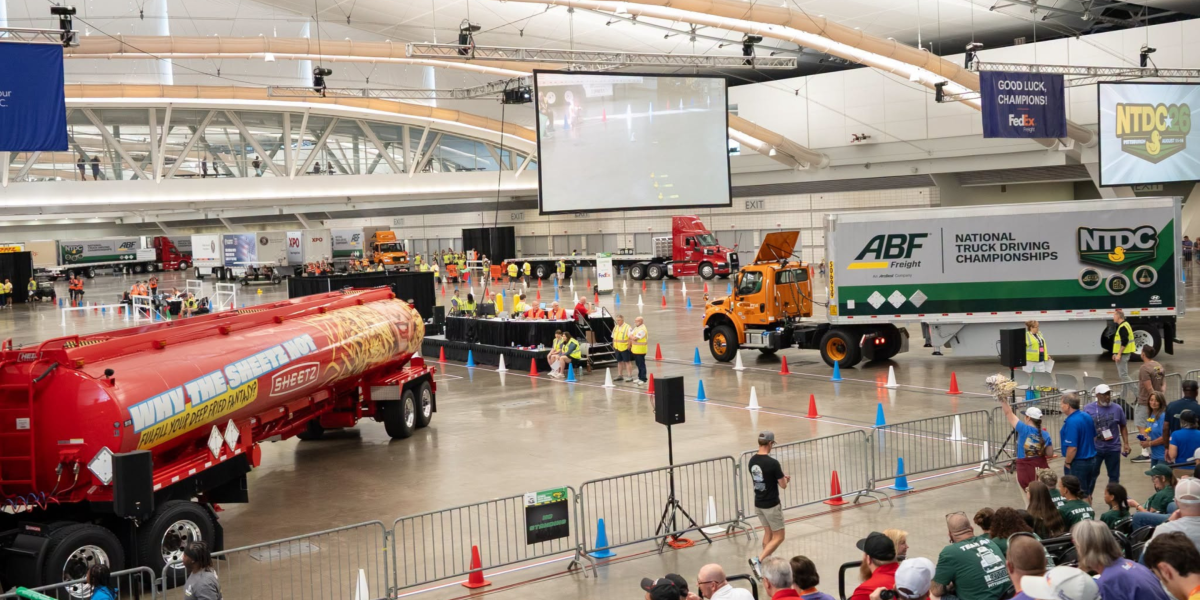 At the 'Super Bowl of trucking,' a driver who trained 14 years wins the golden belt buckle
