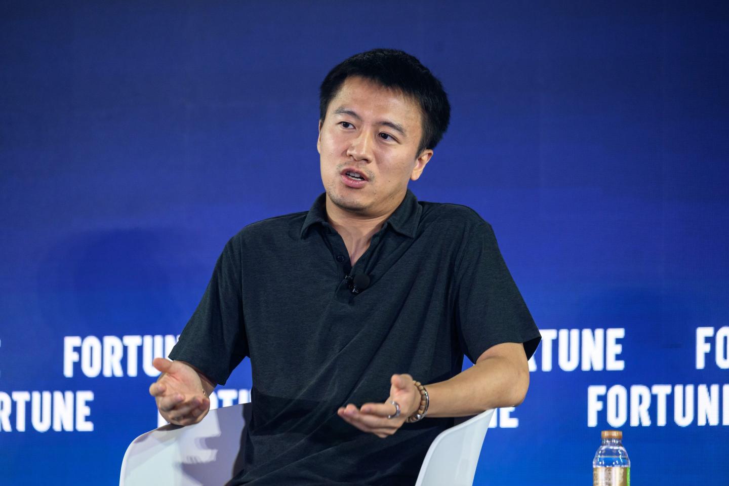 Black Lake Technologies founder Yuxiang Zhou speaking at the Fortune Leaders Forum in Macau on Sept. 8