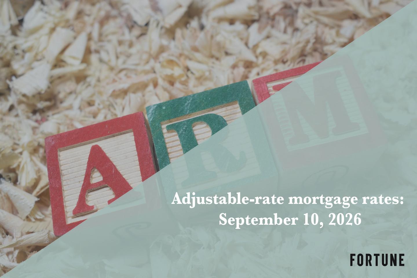 Current ARM mortgage rates report for Sept. 10, 2026