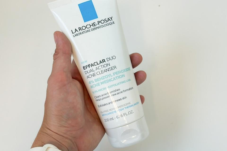 Our tester with the best OTC acne treatment