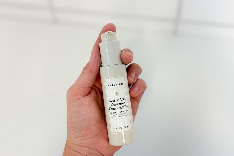 Our tester with the best OTC acne treatment