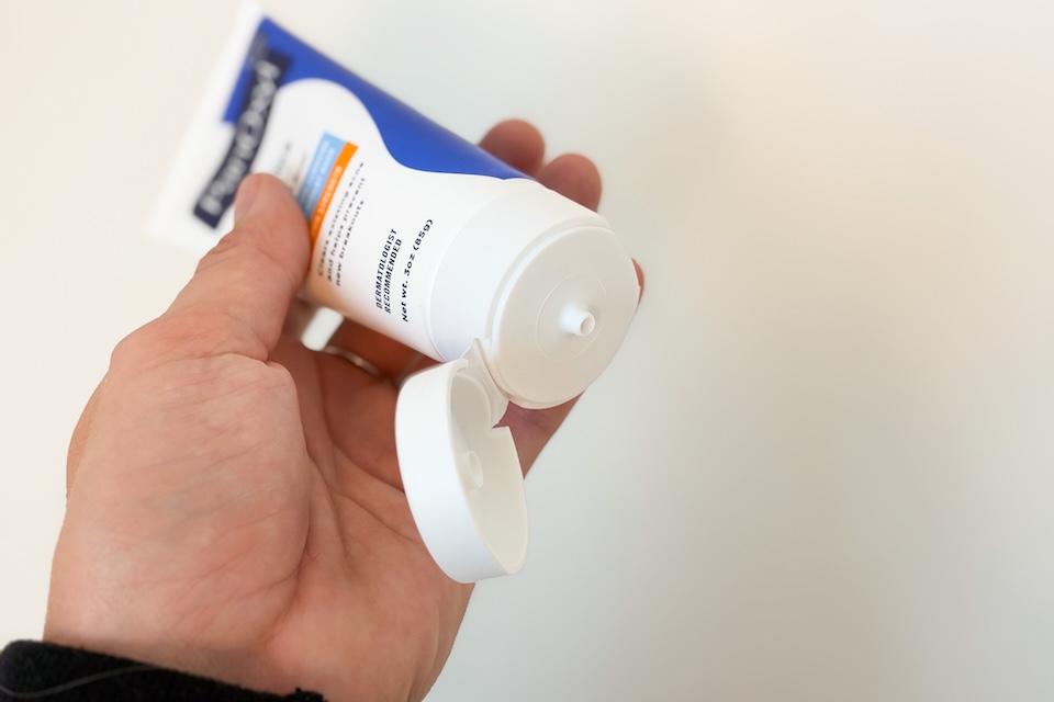 Our tester with the best OTC acne treatment