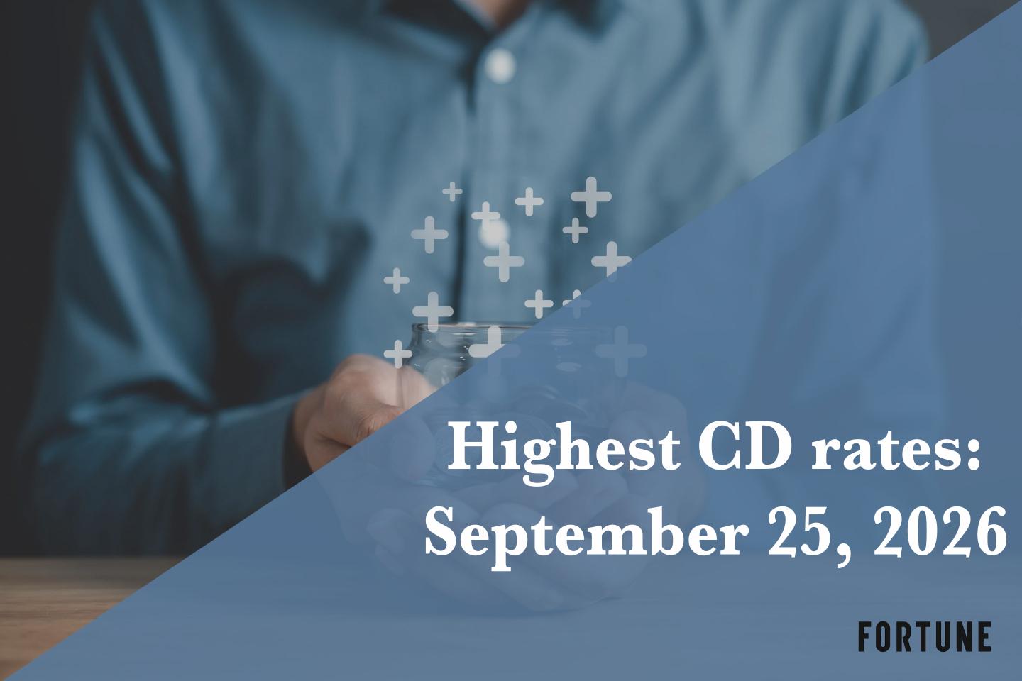 Top CD rates today, Sept. 25, 2026: Lock in up to up to 4.95%