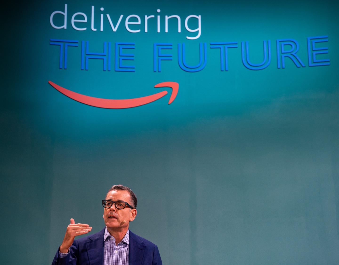 Amazon retail chief Doug Herrington in Mt. Juliet, Tennessee, on October 9, 2024. (Photo: Seth Herald/AFP/Getty Images)