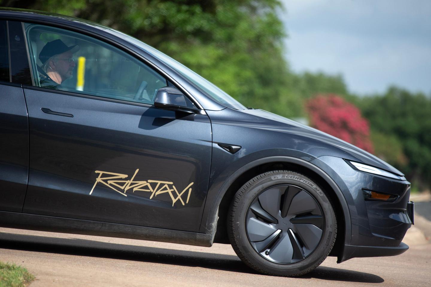 A vehicle Tesla is using for robotaxi testing purposes in Austin, Texas, on June 22, 2025. (Photo: Tim Goessman/Bloomberg/Getty Images)