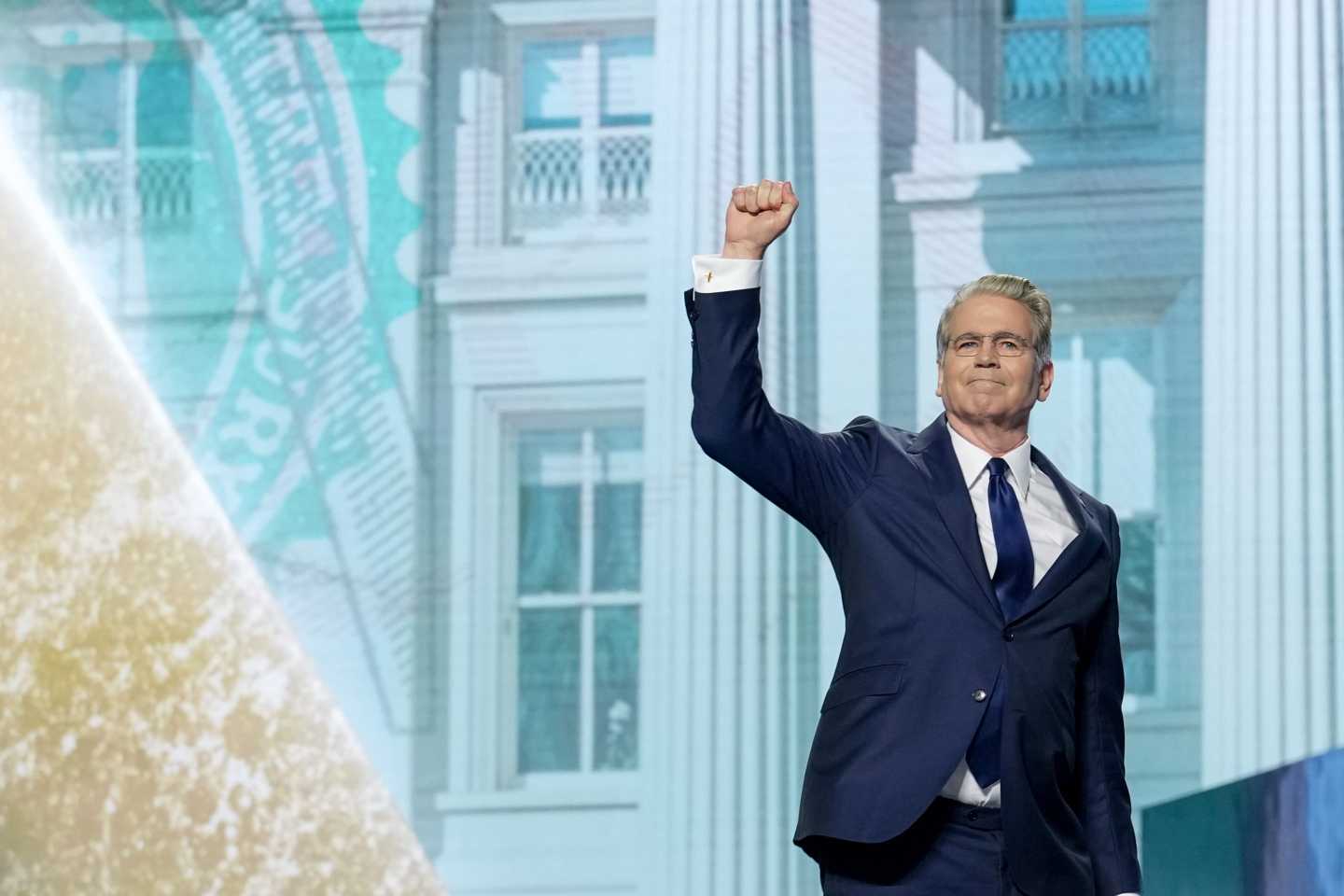 Scott Bessent, US treasury secretary, during the first day of the Republican Midterm Convention at the American Airlines Center in Dallas, Texas, US, on Wednesday, Sept. 9, 2026.