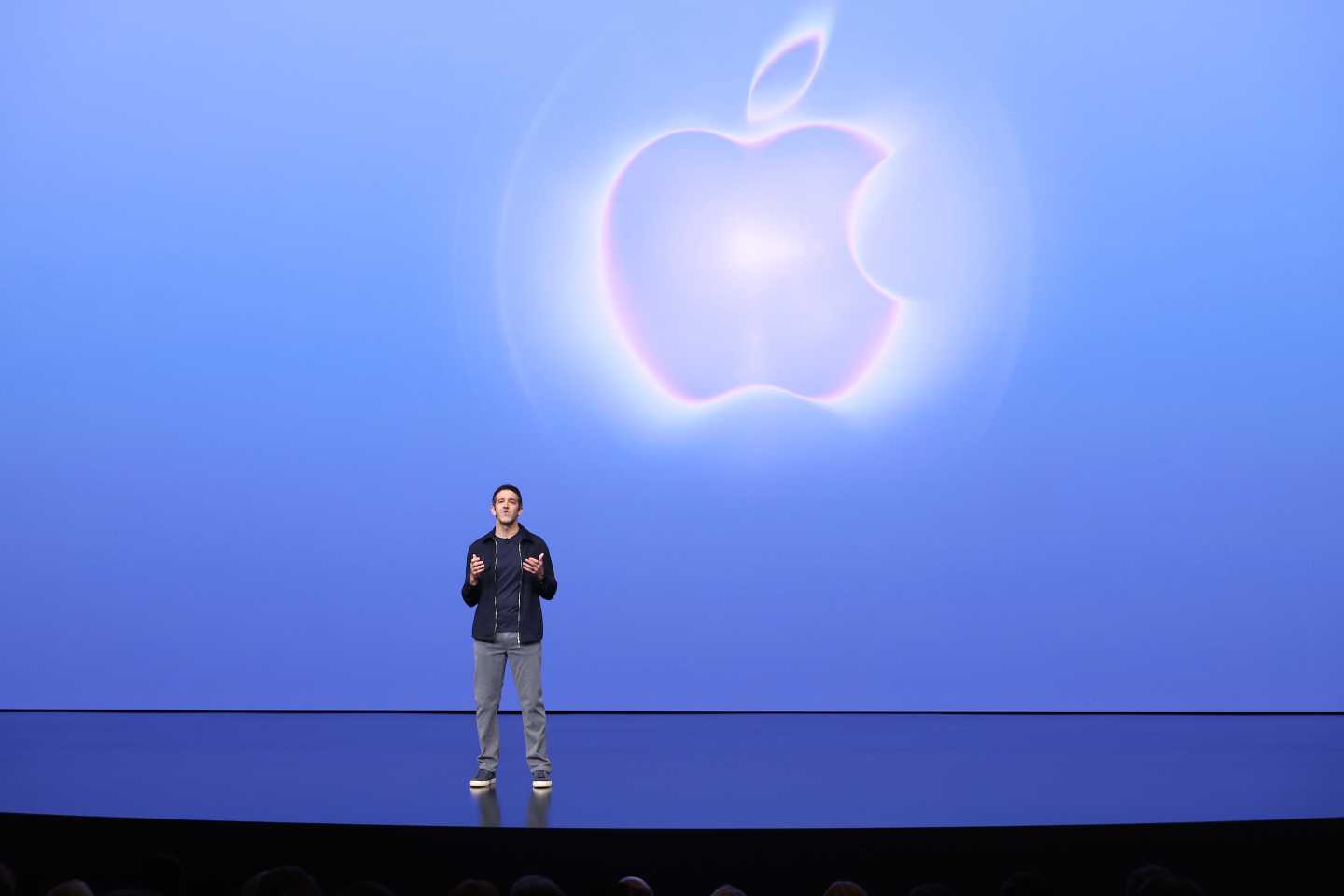 Apple CEO John Ternus speaks during the keynote address at Apple’s corporate headquarters, Sept. 9, 2026.