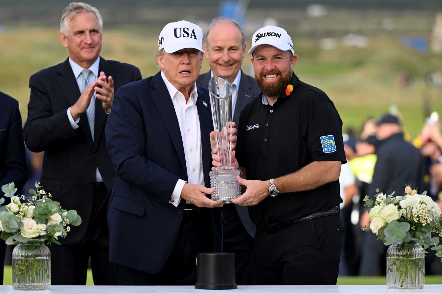 ‘Everybody’s been bugging me’ — Trump says he’ll remove his 10% tariff on Irish whiskey during trophy ceremony at a golf tournament in Ireland