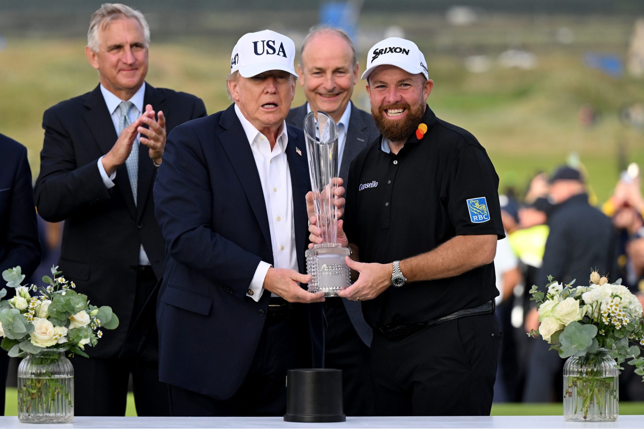 ‘Everybody’s been bugging me’ — Trump says he’ll remove his 10% tariff on Irish whiskey during trophy ceremony at a golf tournament in Ireland