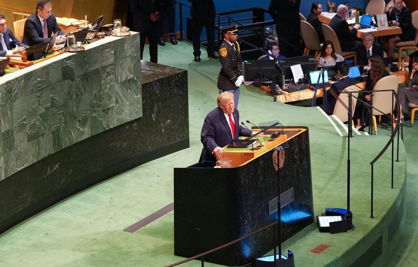 Donald Trump speaks during the general debate of the 81st session of the United Nations General Assembly at UN Headquarters on September 22, 2026 in New York, NY.