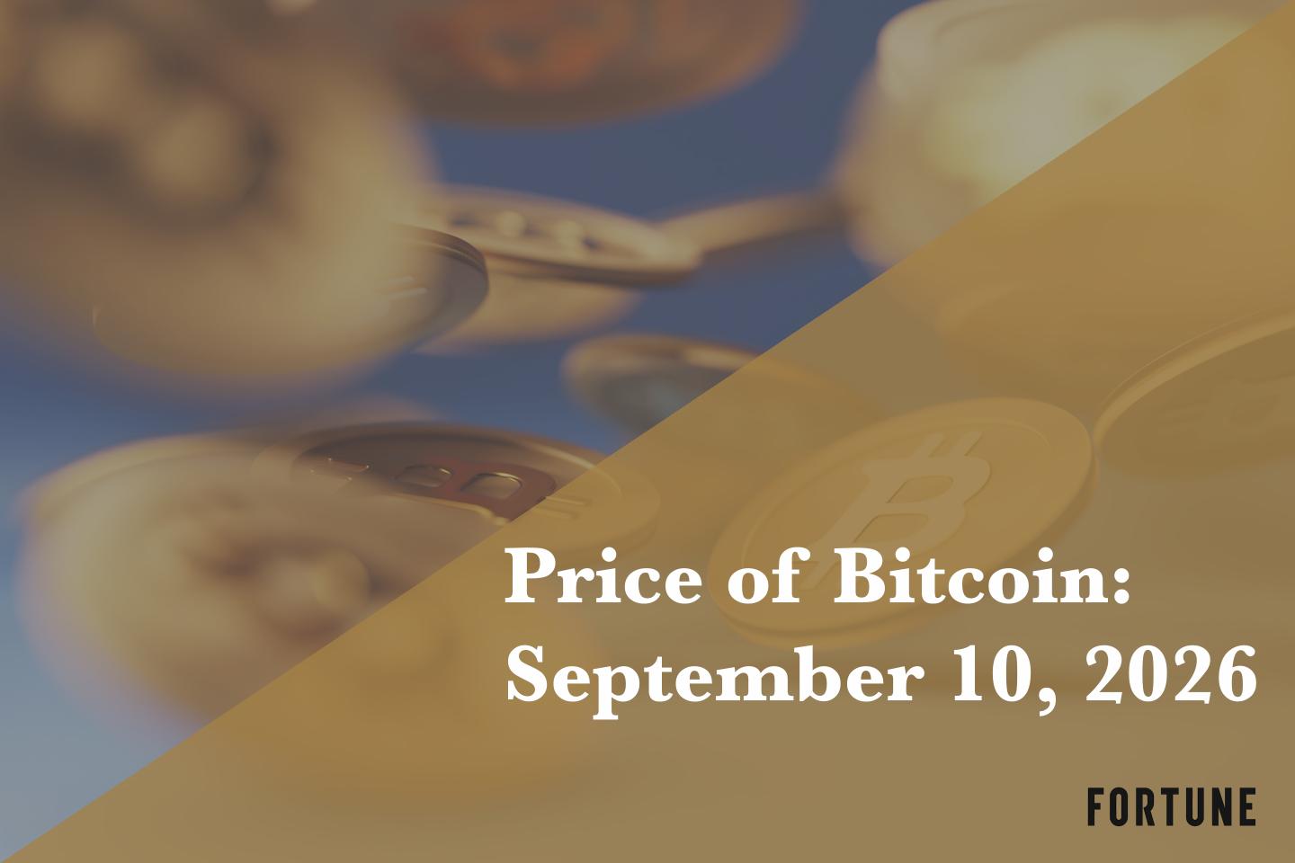 Current price of Bitcoin for Sept. 10, 2026