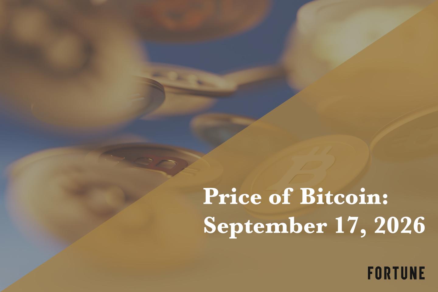 Current price of Bitcoin for Sept. 17, 2026