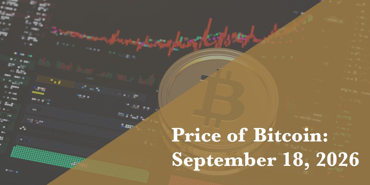 Current price of Bitcoin for Sept. 18, 2026
