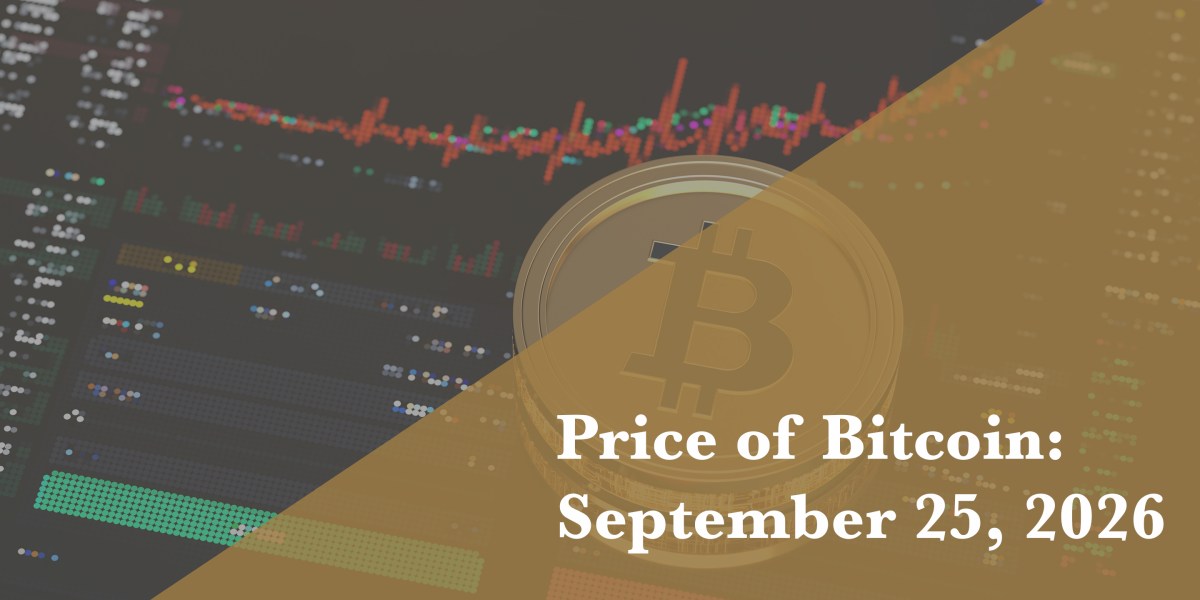 Current price of Bitcoin for Sept. 25, 2026