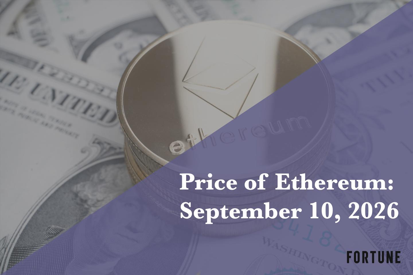 Current price of Ethereum for Sept. 10, 2026