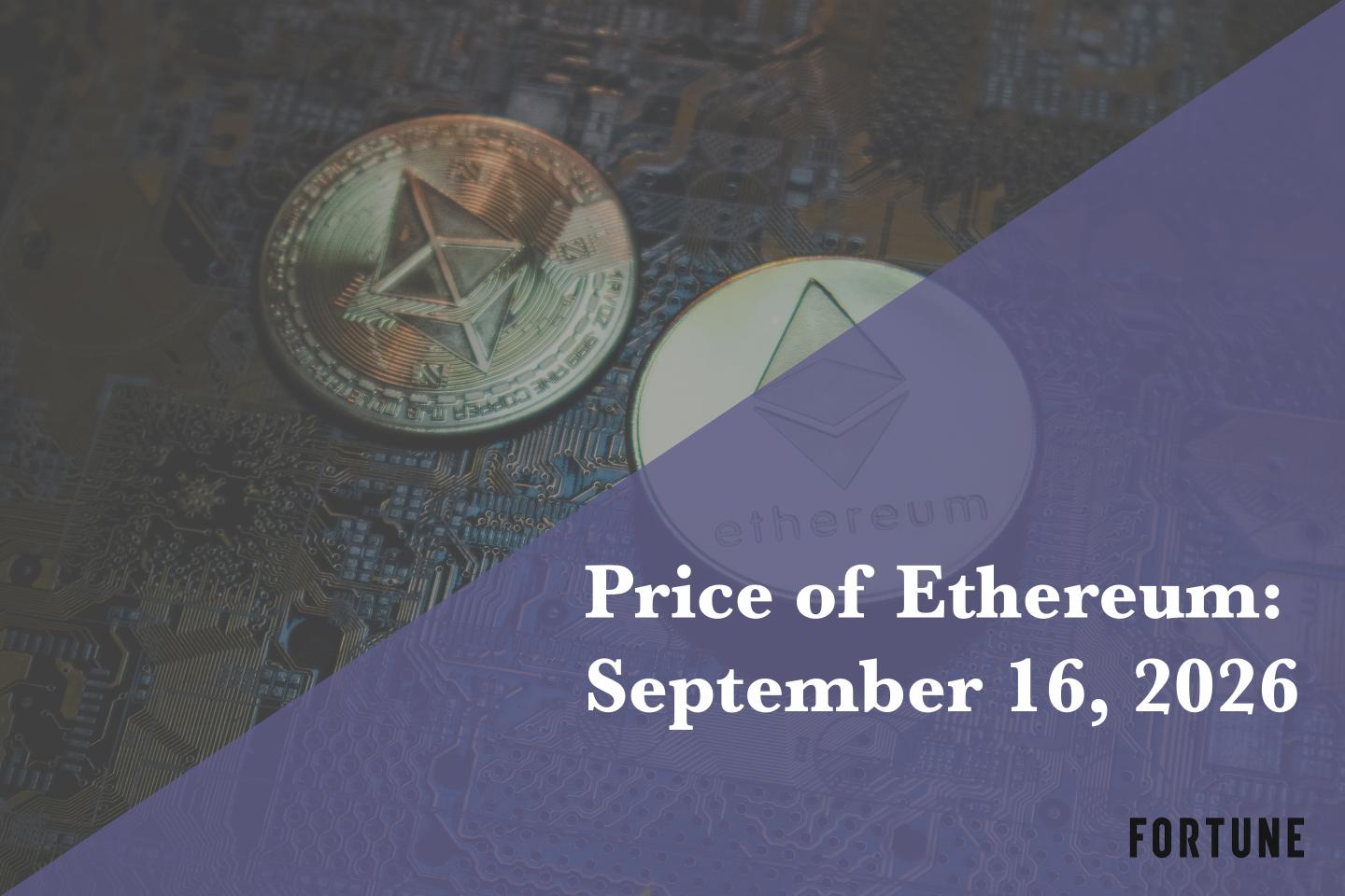 Current price of Ethereum for Sept. 16, 2026