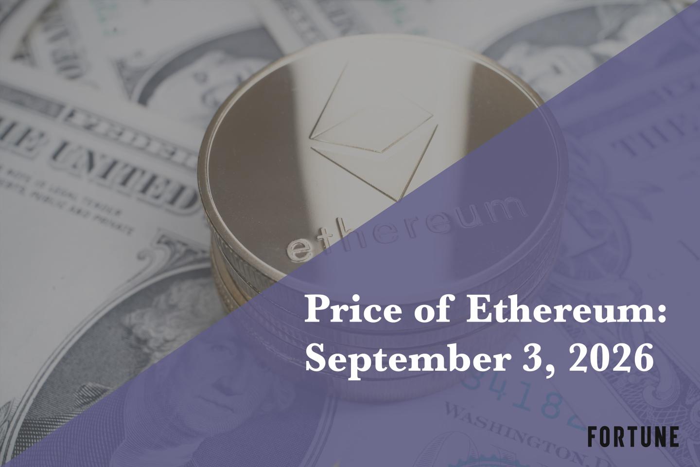Current price of Ethereum for Sept. 3, 2026