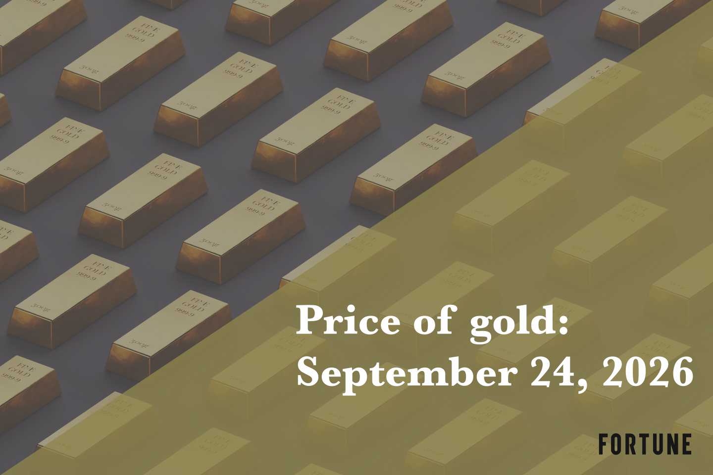 An array of gold bars.