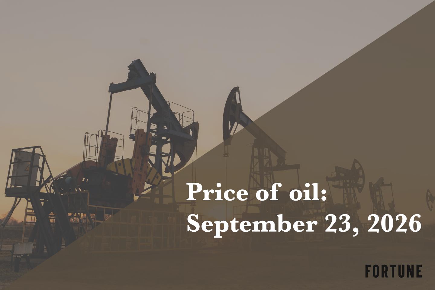 Current price of oil as of Sept. 23, 2026