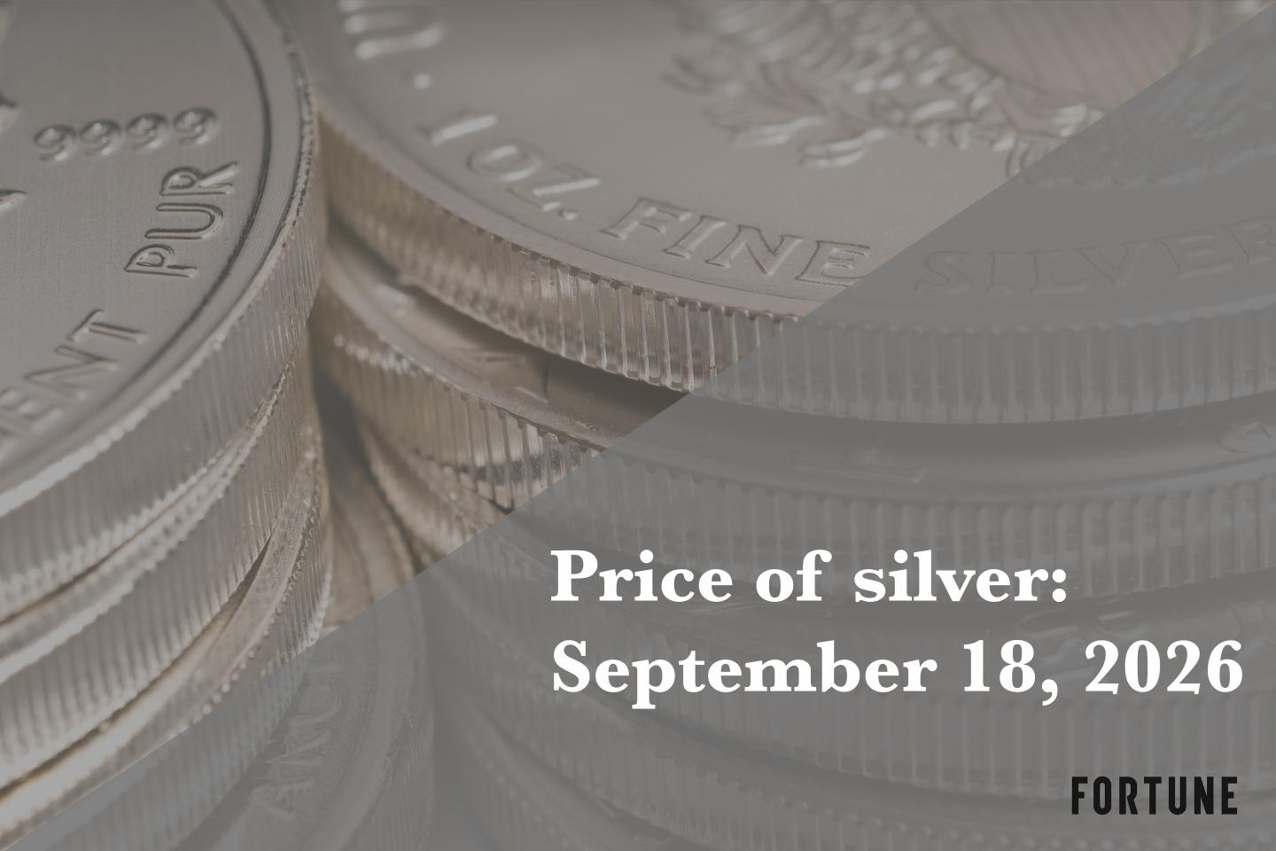 Current price of silver as of Friday, Sept. 18, 2026