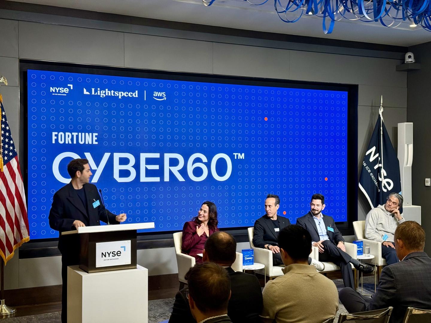 Fortune, Lightspeed, and AWS's Cyber 60 event at the New York Stock Exchange.