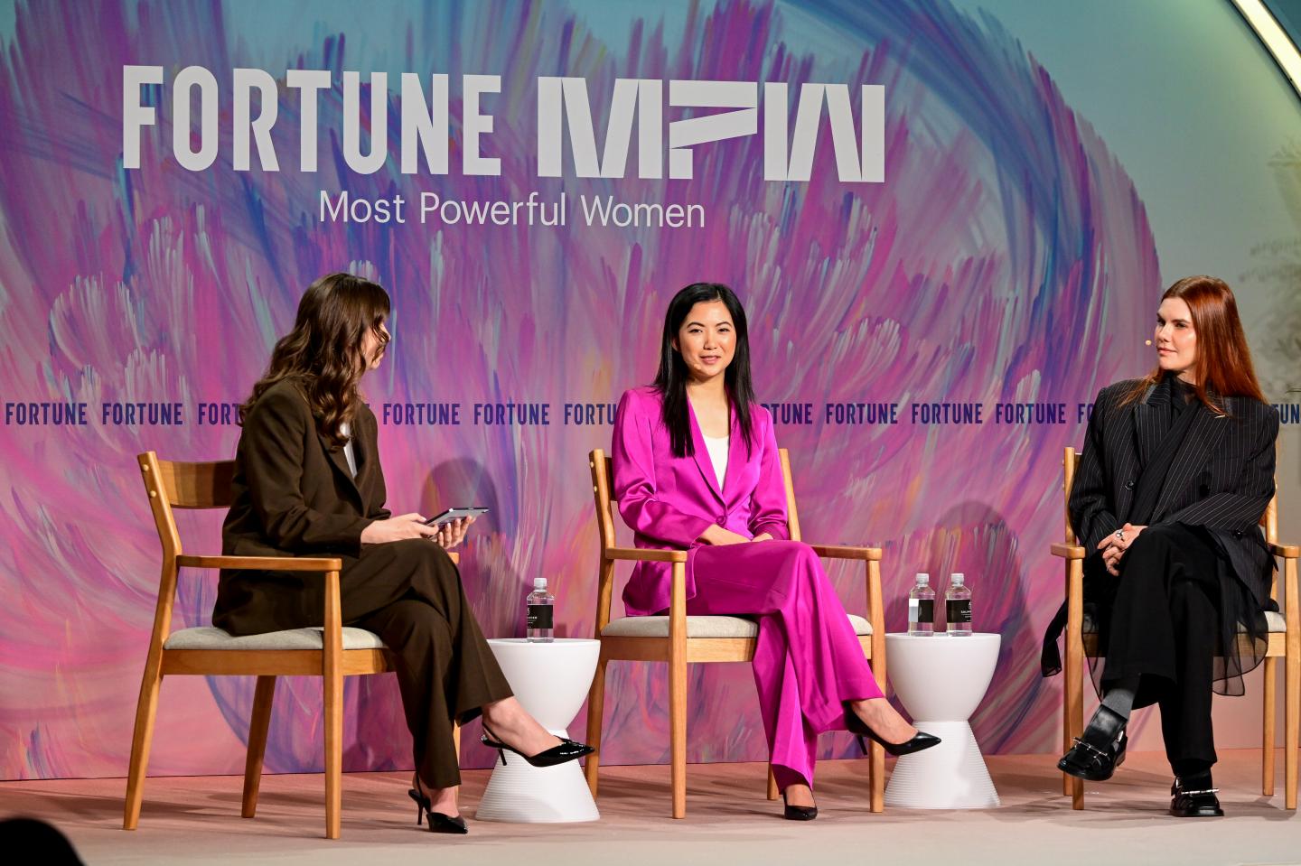 Alta founder Jenny Wang, center, with investor and stylist Meredith Koop at the 2025 Fortune Most Powerful Women Summit.