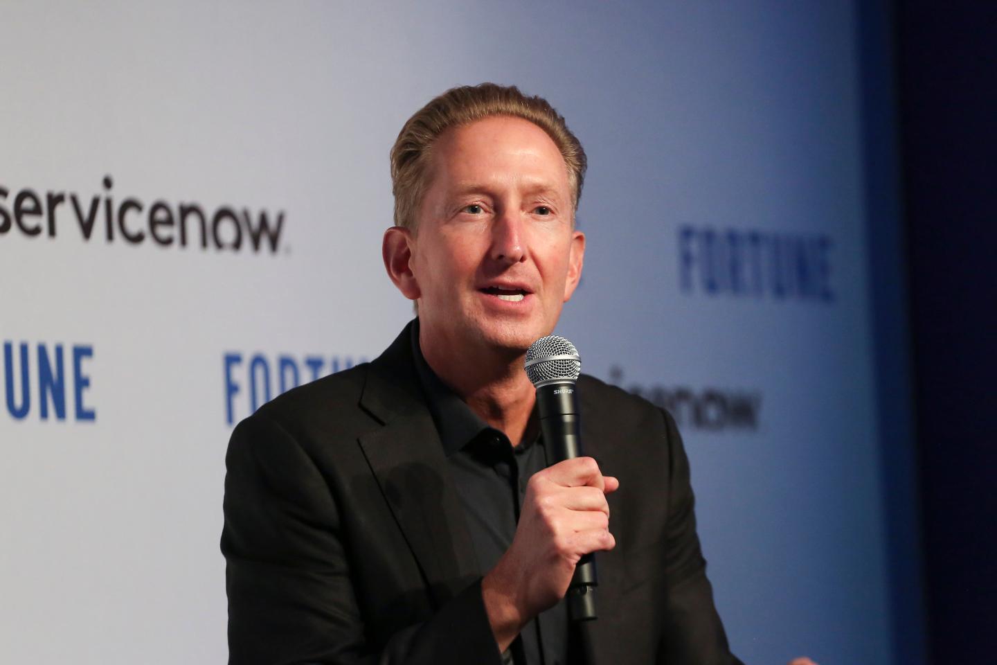 Ewout Steenbergen, EVP and CFO of Booking Holdings, speaks during the Fortune AIQ Summit on Oct. 1, 2026 at the New York Stock Exchange.