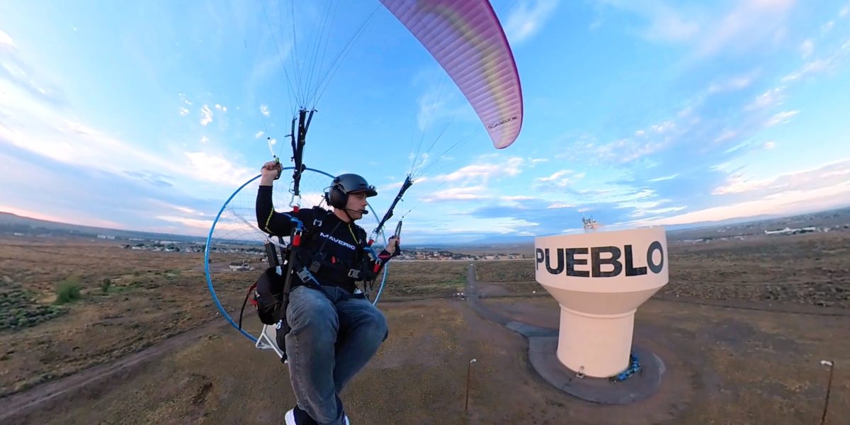 Meet the air traffic controller who flies to work via powered paragliding and has to call the control tower to let his colleagues know he’s coming