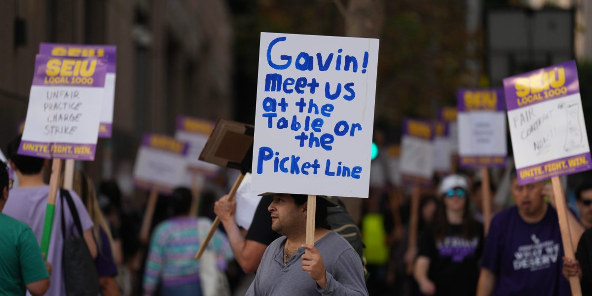 ‘Give us a raise or let us save money’: California state workers go on strike over pay, healthcare, and Gavin Newsom’s return-to-work mandate