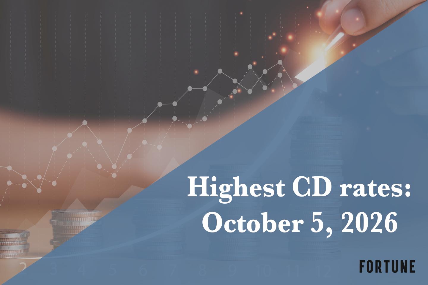 Top CD rates on Oct. 5, 2026: Lock in up to up to 5.10%