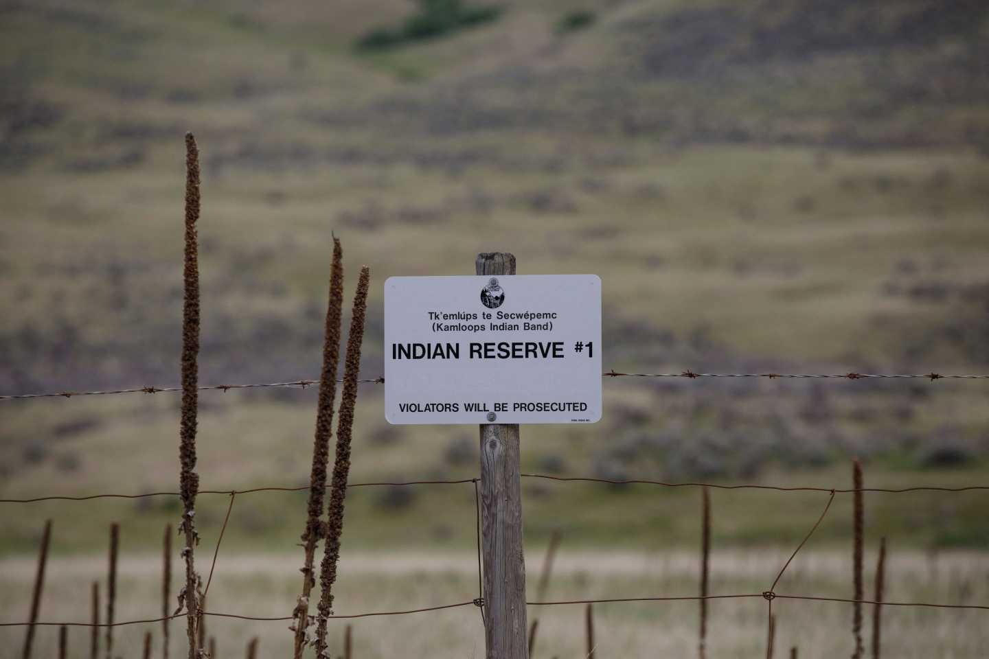 A sign on Native American land that reads "Indian Reserves #1"