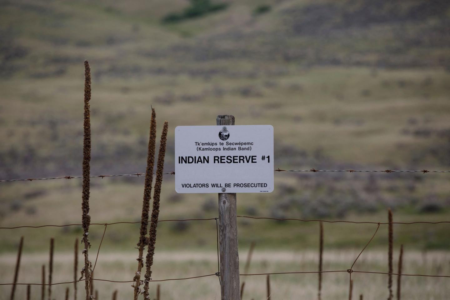 A sign on Native American land that reads "Indian Reserves #1"