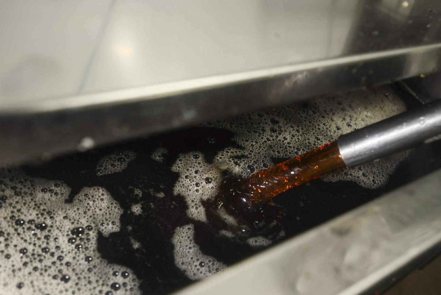 Maple syrup is processed at Hallacres Farm during maple sugar season in Bromont, Quebec, Canada, on Saturday, March 19, 2022. 