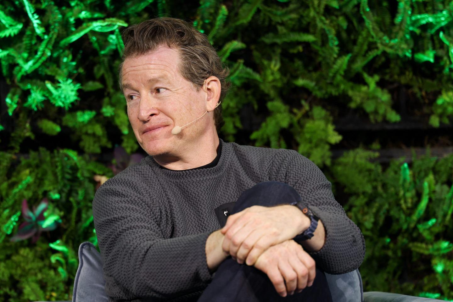 Patagonia CEO Ryan Gellert speaks during the 29th annual Milken Institute Global Conference at the Beverly Hilton in Beverly Hills, California.